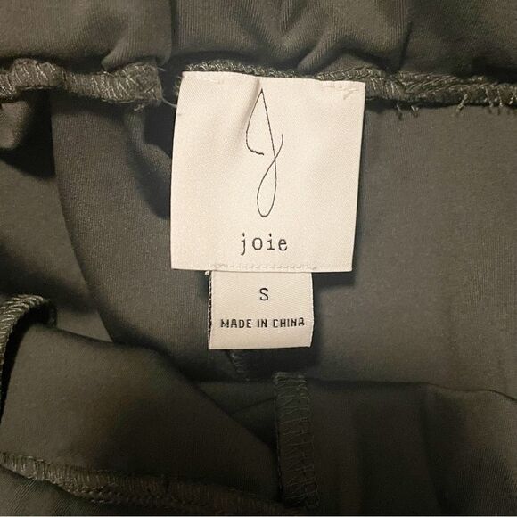 Joie High Rise Elastic Waist Drawstring Pull On Pants Olive Green Small - Picture 7 of 8